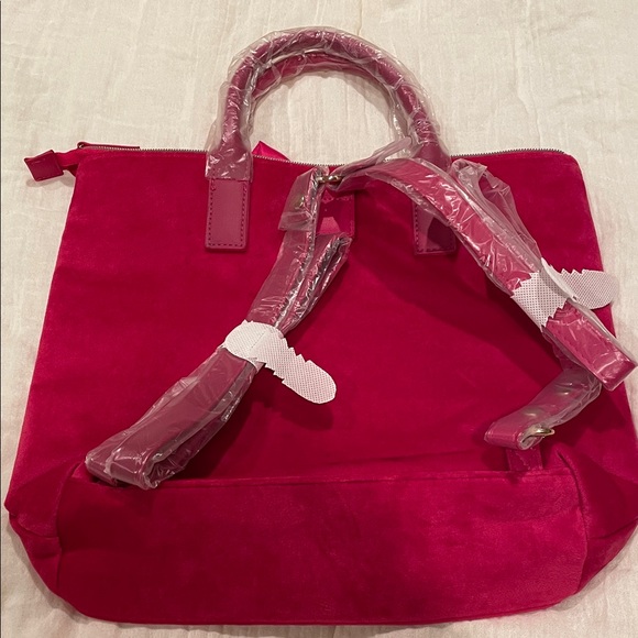 Juicy Couture Hot Pink Velvet Tote with Bow main image 4